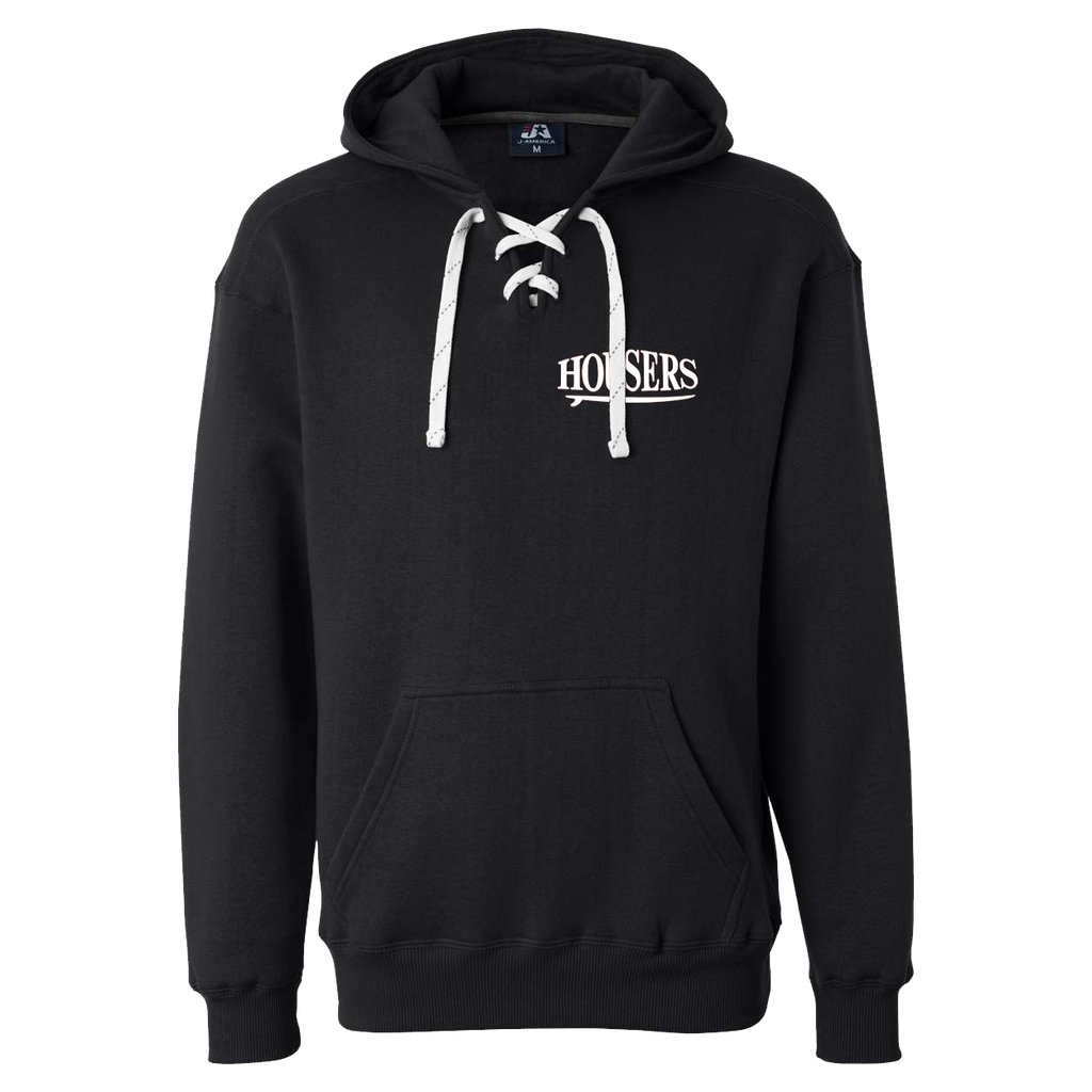 Housers Lace Up Hoodie- Black