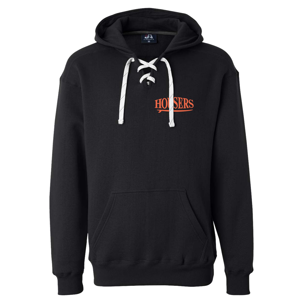 Housers Lace Up Hoodie- Black