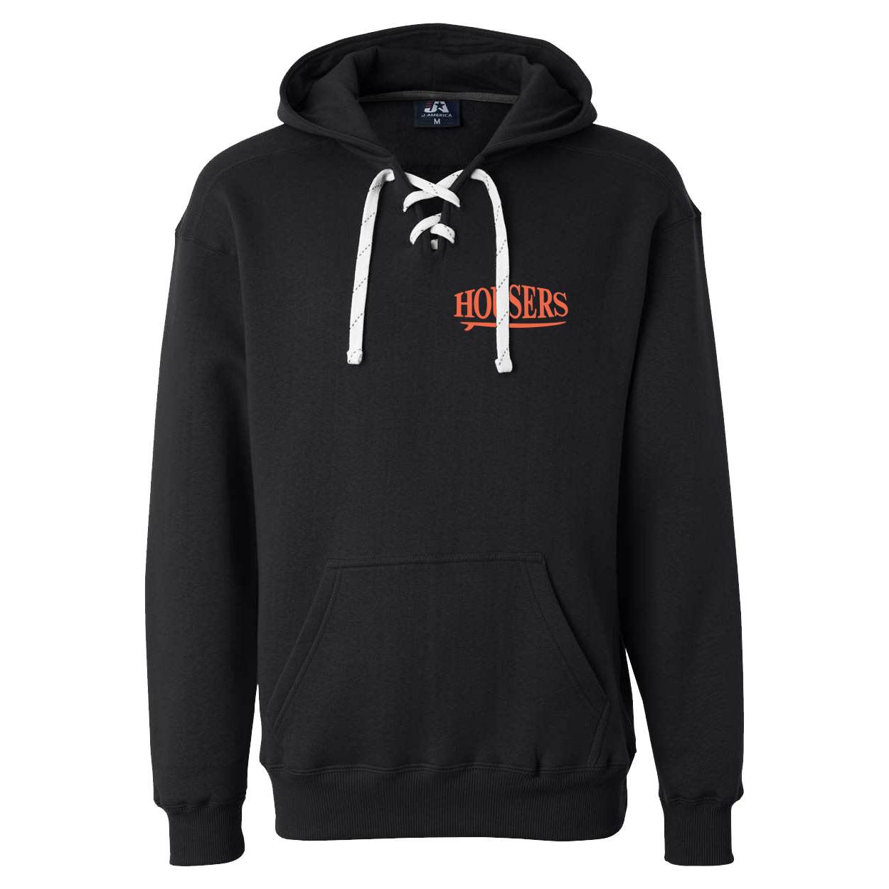 Housers Lace Up Hoodie- Black