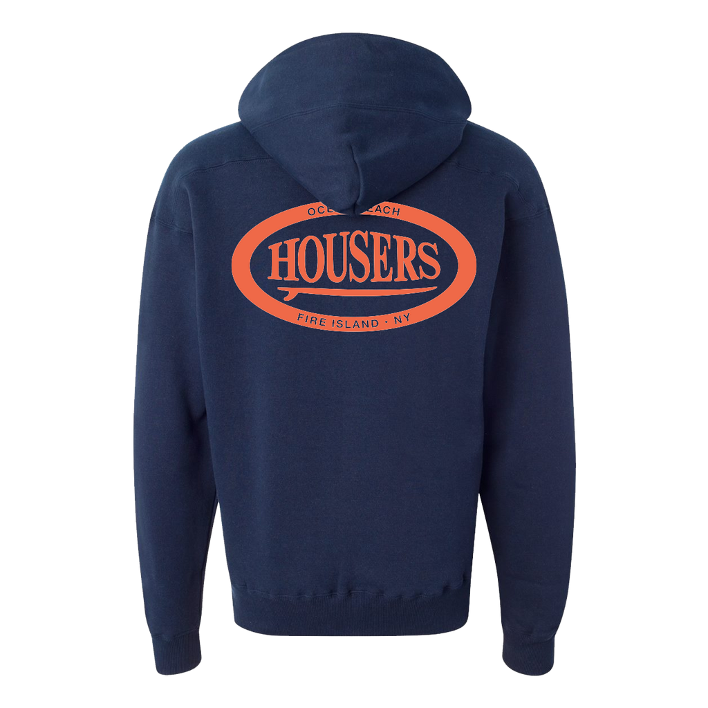 Housers Lace Up Hoodie- Navy