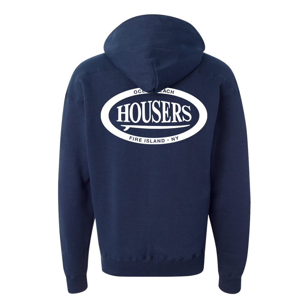 Housers Lace Up Hoodie- Navy