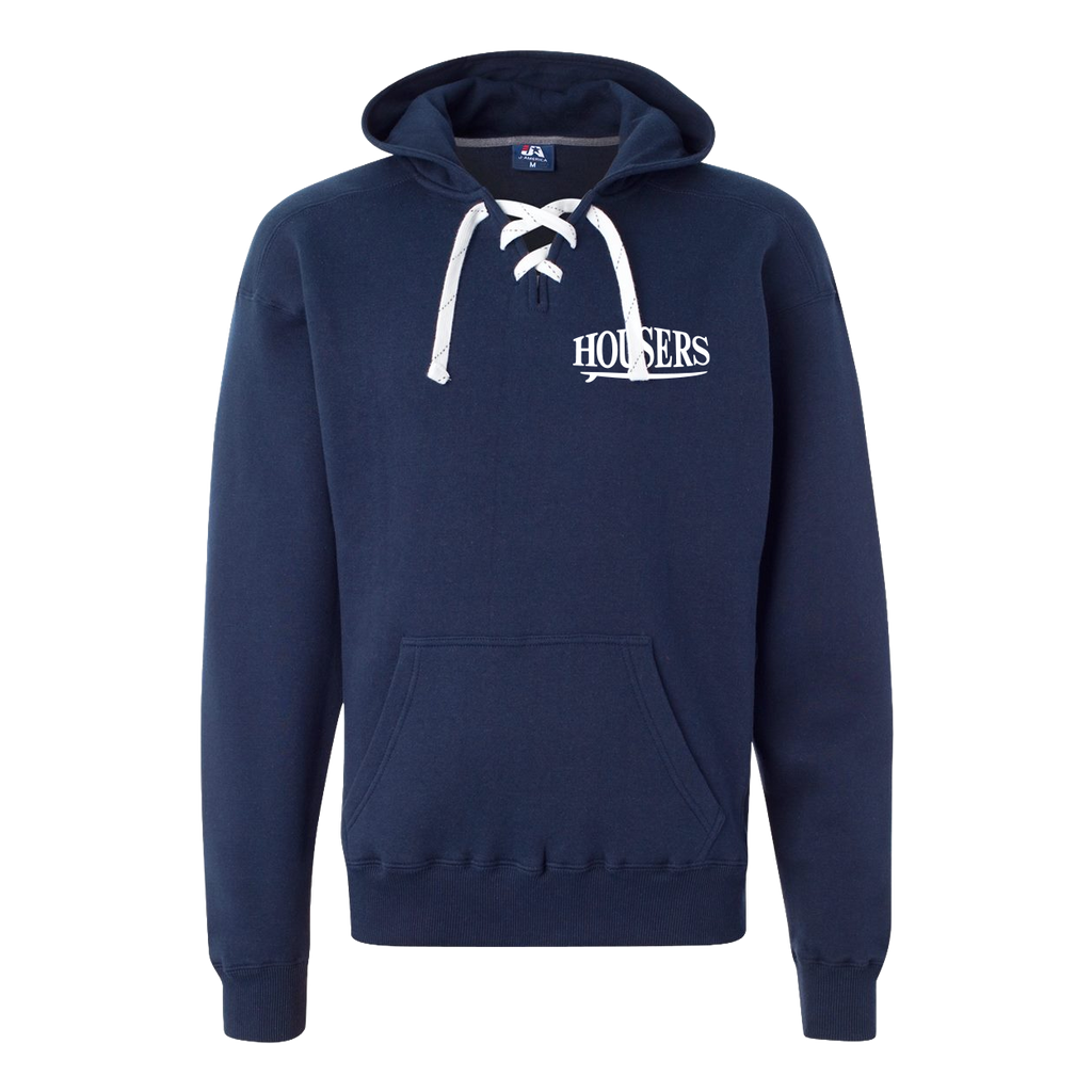 Housers Lace Up Hoodie- Navy