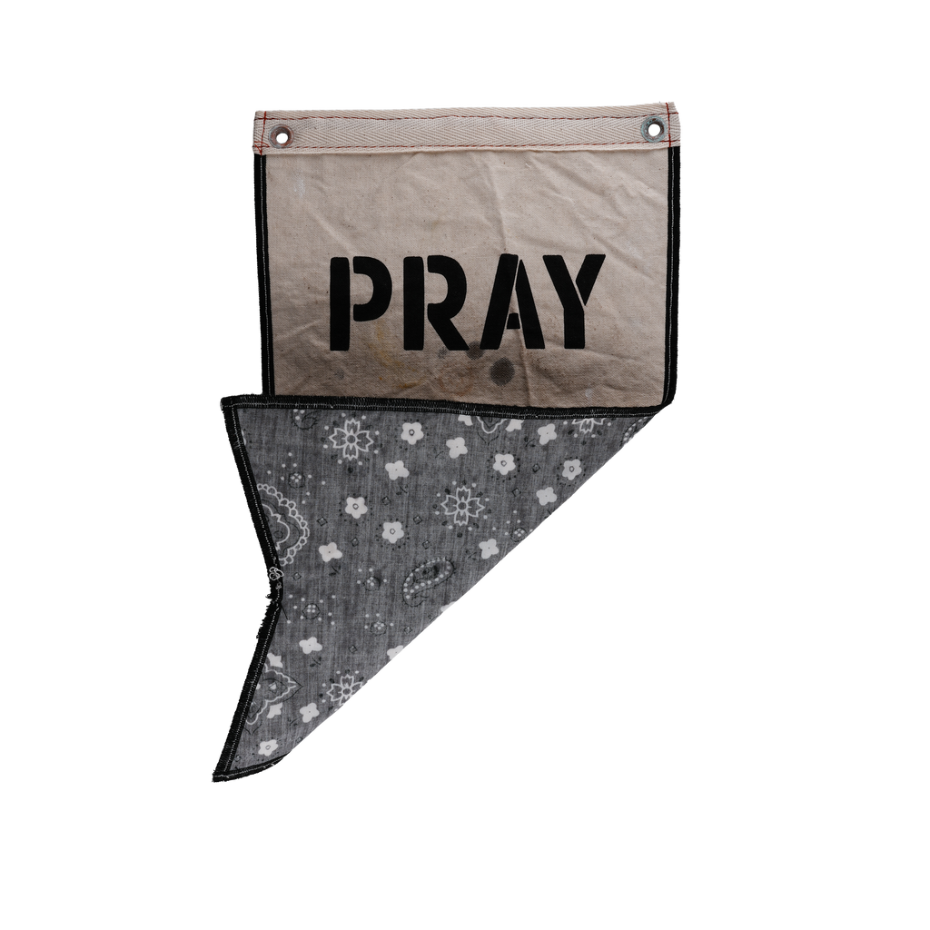 Pray For Surf Antique Broad Pennant