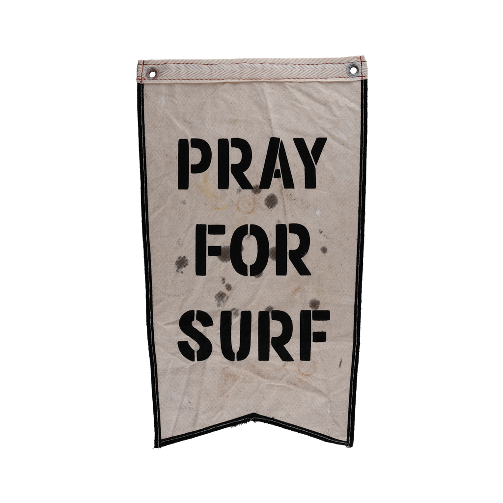 Pray For Surf Antique Broad Pennant